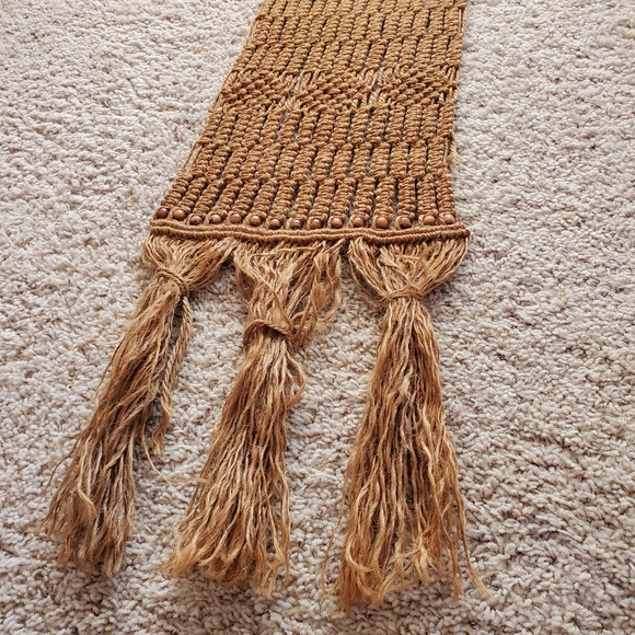 Vintage 60's 70's Macrome Wall Hanging - Picture 4 of 5